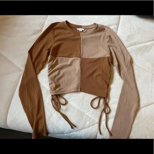 Brown Cropped Long Sleeve